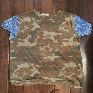 free people we the free clarity ringer army pront bandana sleeves US XL